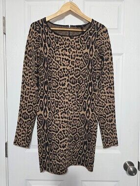 BCBG MAXAZRIA Sheena French Leopard Dress Size Medium D